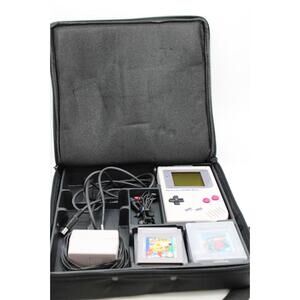 Nintendo Game Boy DMG-01 Bundle W/ 6 Classic Game Cartridges & Charger in Case